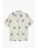 Access Hollywood Scott Evans Blue Floral Camp Shirt