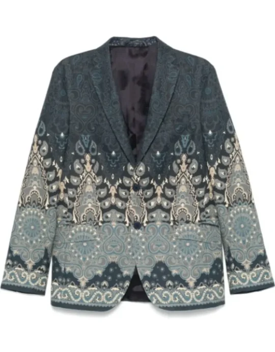 American Idol Luke Bryan Blue Paisley Blazer 2025
