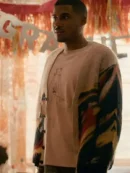 Forever S01 Michael Cooper Jr. Wavy Print Cardigan