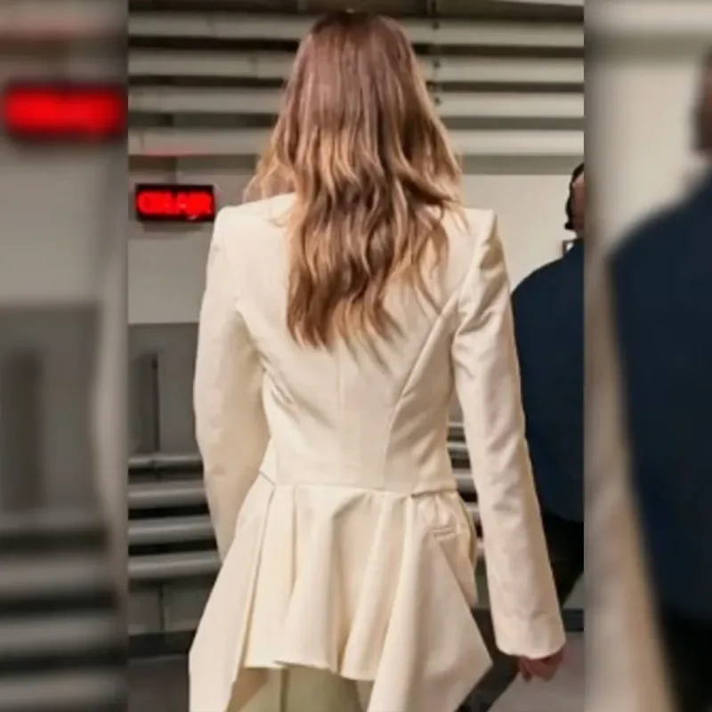 Jimmy Kimmel Live Meghann Fahy White Blazer 2025