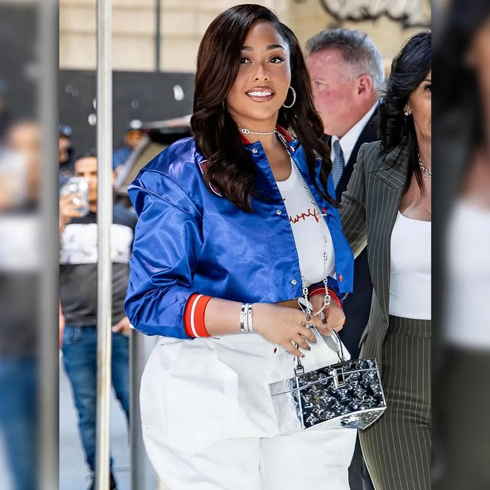 Jordyn Woods Knicks Cropped Jacket 2025