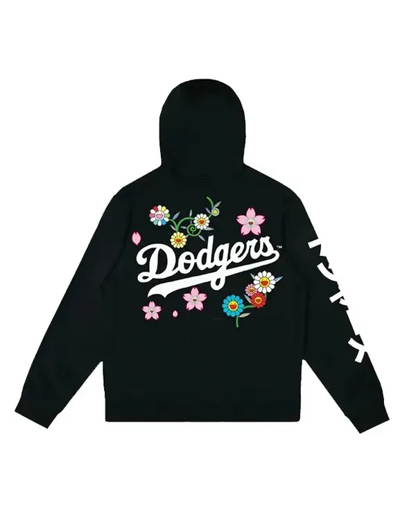 LA Dodgers Floral Black Hoodie 2025