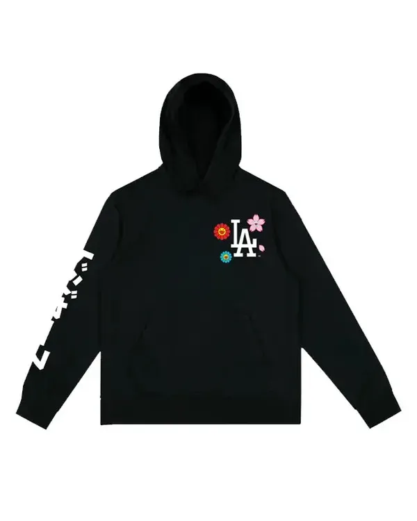 LA Dodgers Floral Black Hoodie