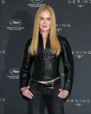 Nicole Kidman Black Leather Corset Jacket