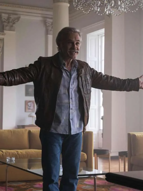 Old Guy 2025 Christoph Waltz Leather Jacket