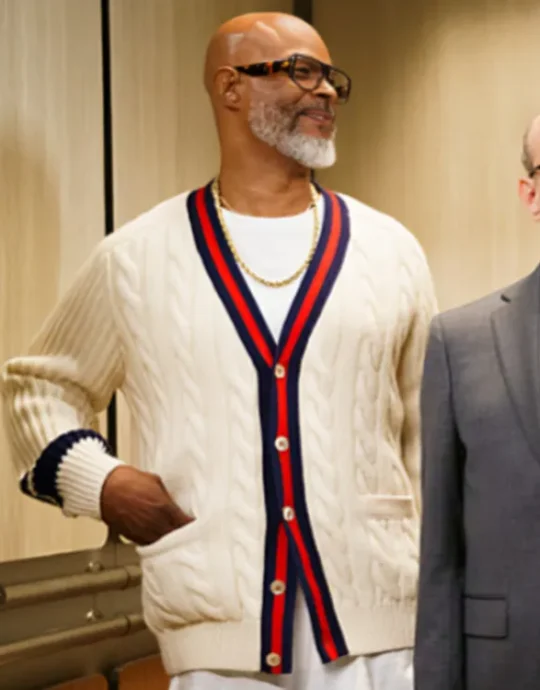 Poppas House Damon Wayans Cream Knit Cardigan