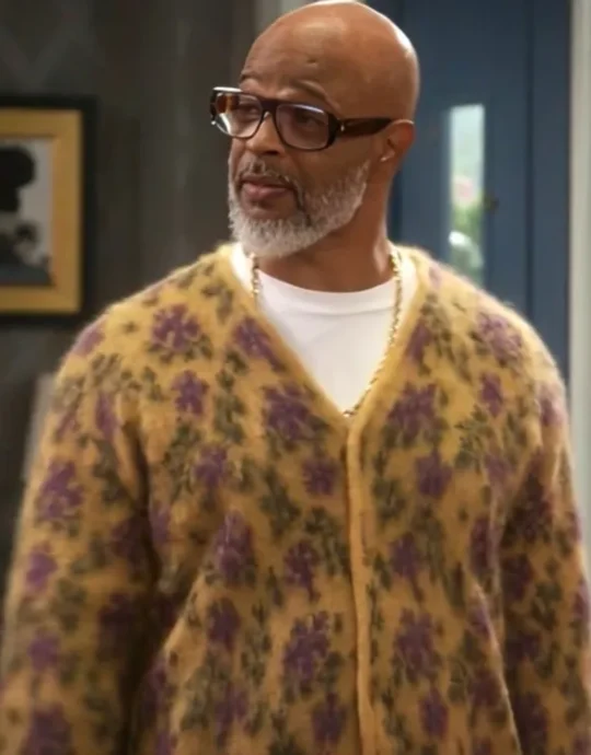 Poppas House Damon Wayans Floral Yellow Cardigan