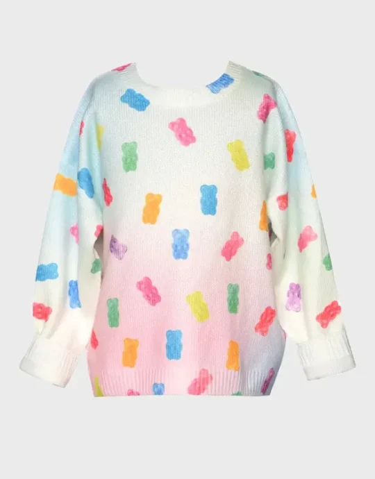Poppas House S01 River Blossom White Gummy Bear Sweater