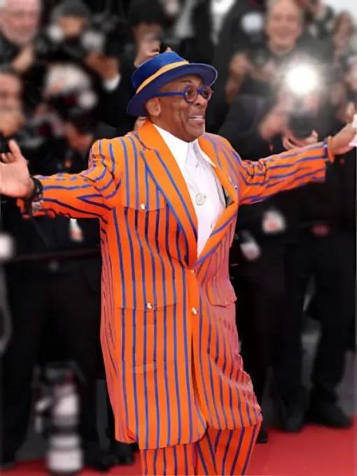 Spike Lee Cannes Film Festival Striped Coat