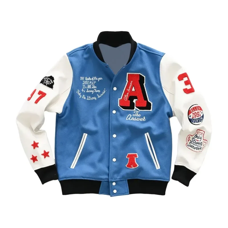Stephen Curry Allen Iverson Blue Jacket