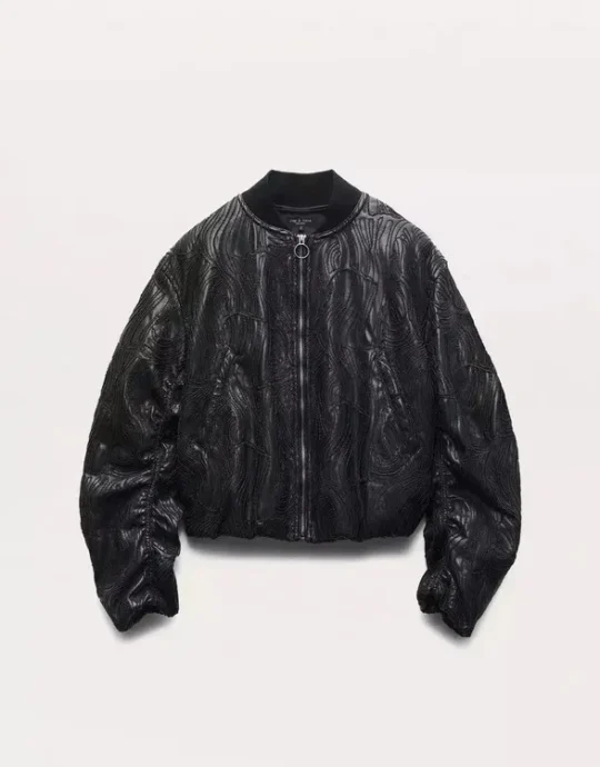 The Equalizer S05 Sam Black Leather Bomber Jacket