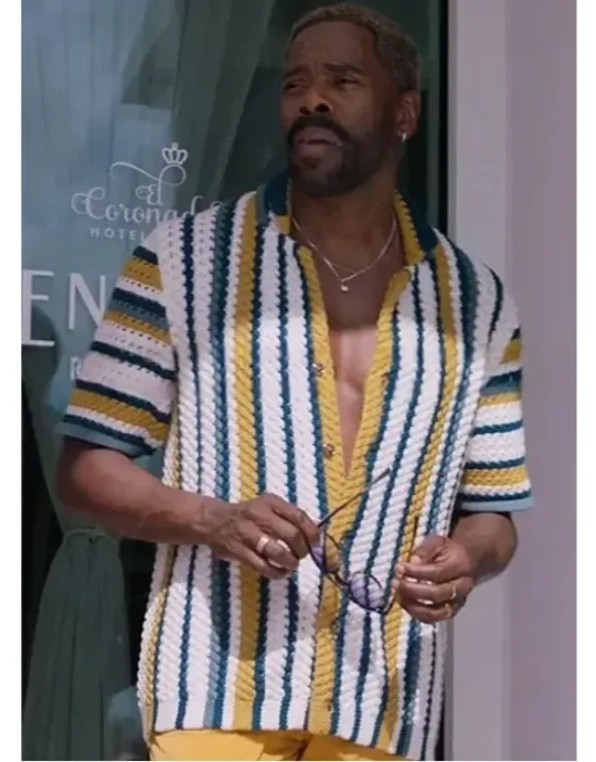 The Four Seasons Colman Domingo Crochet Shirt