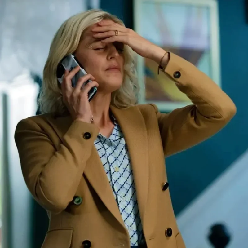 The Stolen Girl Denise Gough Blazer Camel