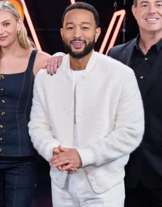 The Voice S27 John Legend Brandon Boucle Bomber Jacket