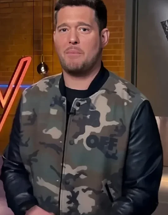 The Voice S27 Michael Bublé Camouflage Bomber Jacket