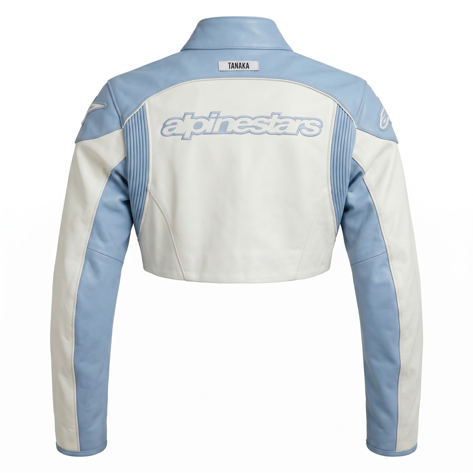 Sabrina Carpenter Coachella 2024 Moto Blue Leather Jacket - Image 2