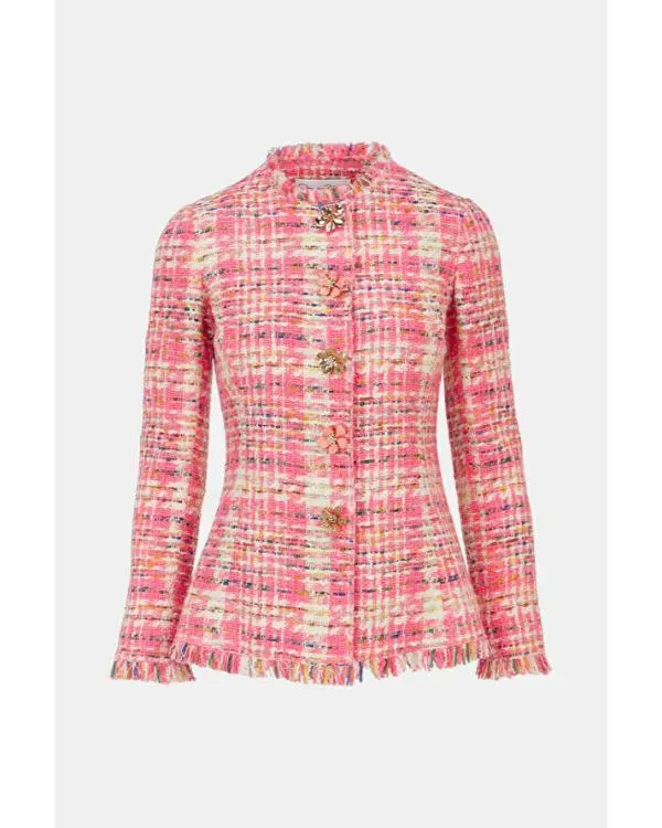 America’s Newsroom 2025 Dana Perino Pink Tweed Jacket