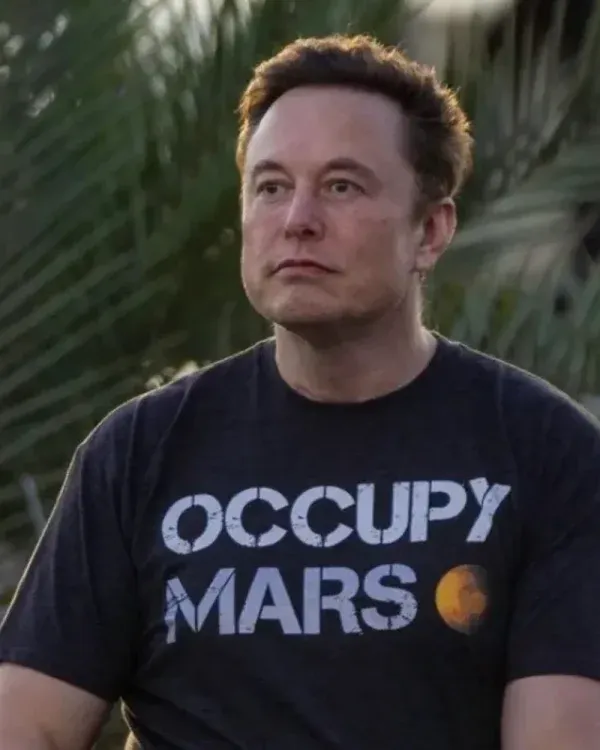 Elon Musk Occupy Mars Black T-Shirt 2025