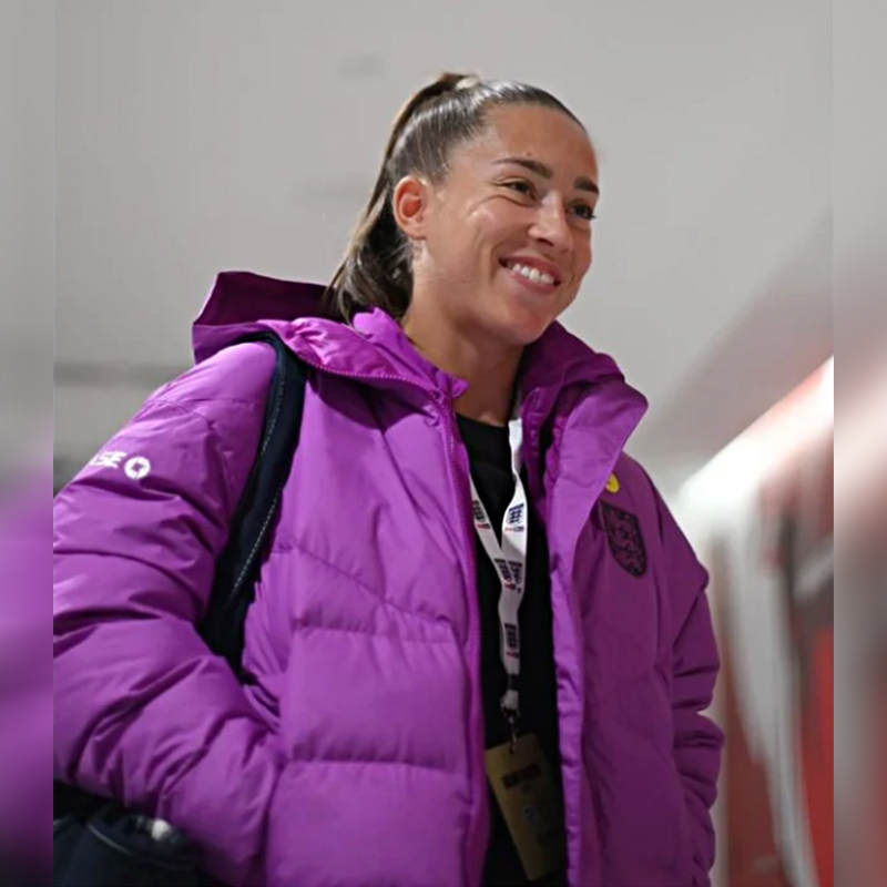 England Football Lionesses Purple Puffer Jacket