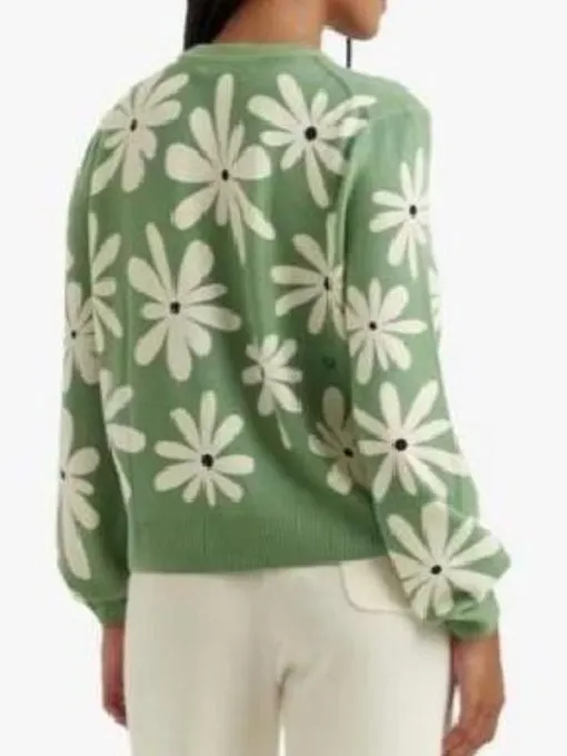 Girl Meets Farm S15 Molly Yeh Mint Green Daisy Print Sweater 2025