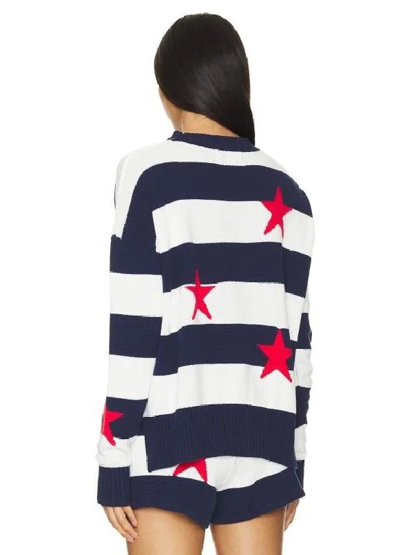 Love Hotel S01 Shannon Beador Red Stars Striped Sweater 2025