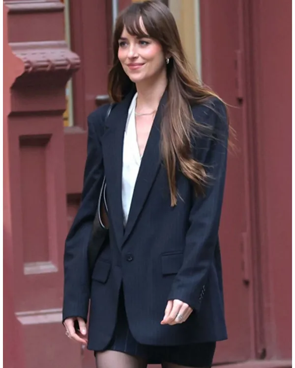 Materialists 2025 Dakota Johnson Black Blazer
