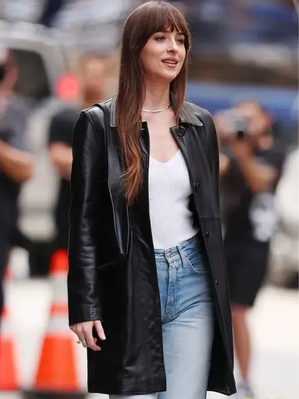 Materialists Dakota Johnson Black Leather Jacket