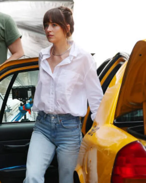 Materialists Dakota Johnson White Shirt 2025