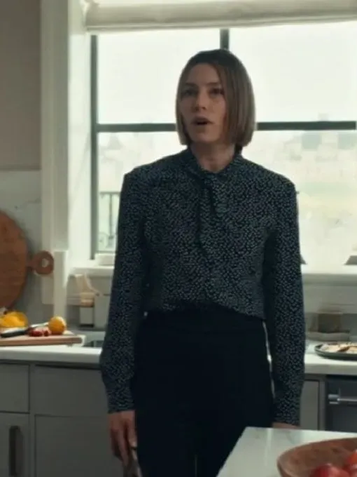 The Better Sister Jessica Polka Dot Tie Bow Blouse