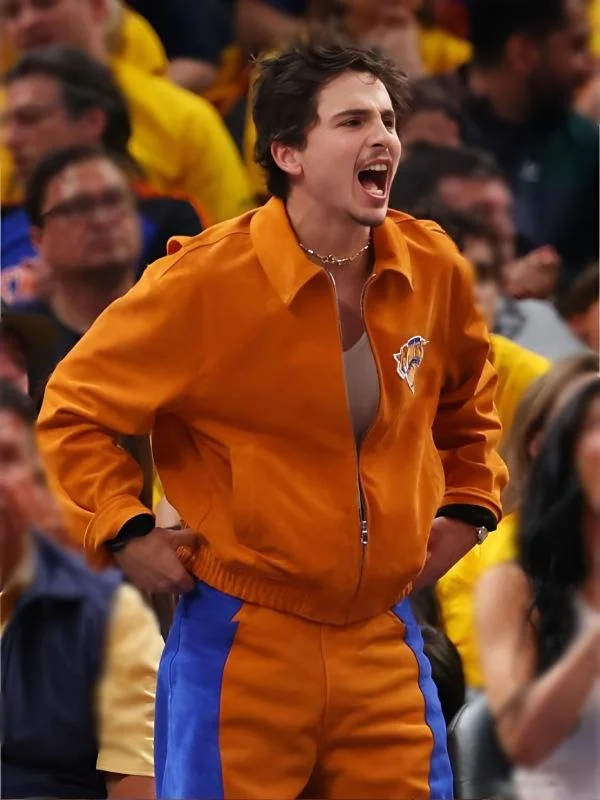 Timothee Chalamet Knicks Game Six Jacket 2025