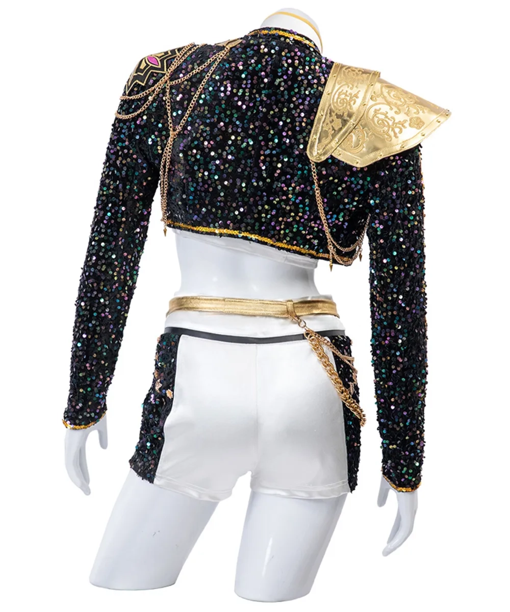 Kpop Demon Hunters Rumi Golden Black Dance Outfit Cosplay Costume - Image 2