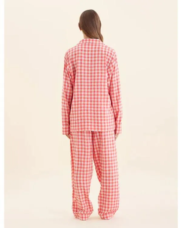 Leanne Leanne Morgan Red Gingham Pajamas