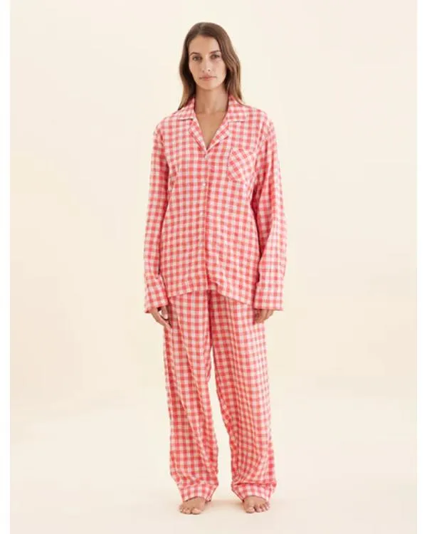 Leanne S01 Leanne Morgan Gingham Pajamas