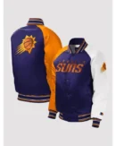 Phoenix Suns Full-Snap Raglan Purple Varsity Jacket