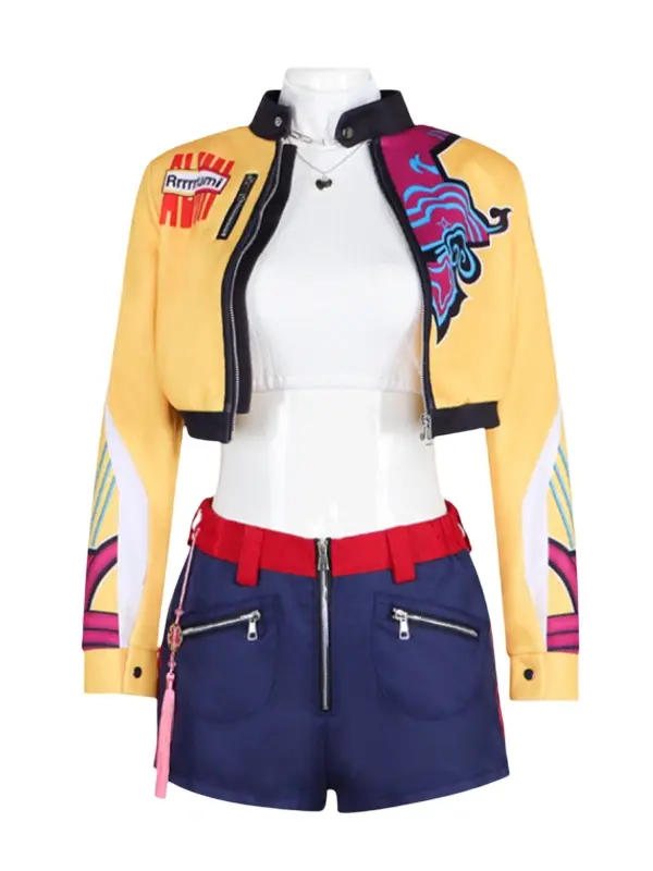 RumiKPopDemonHunters2025CroppedLeatherMotoJacket