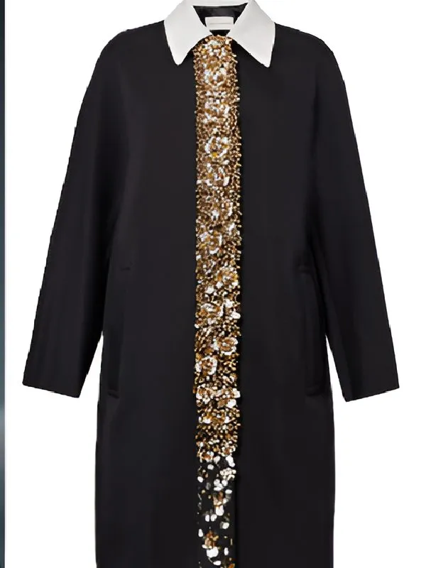 S02 Joanna Lumley Gold Sequin Coat