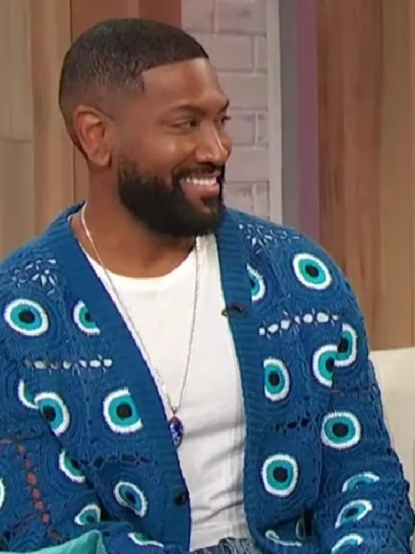 Sherri Bryan Terrell Clark Blue Cardigan