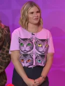 The Today Show 2025 Jenna Pink Cat Print T-Shirt