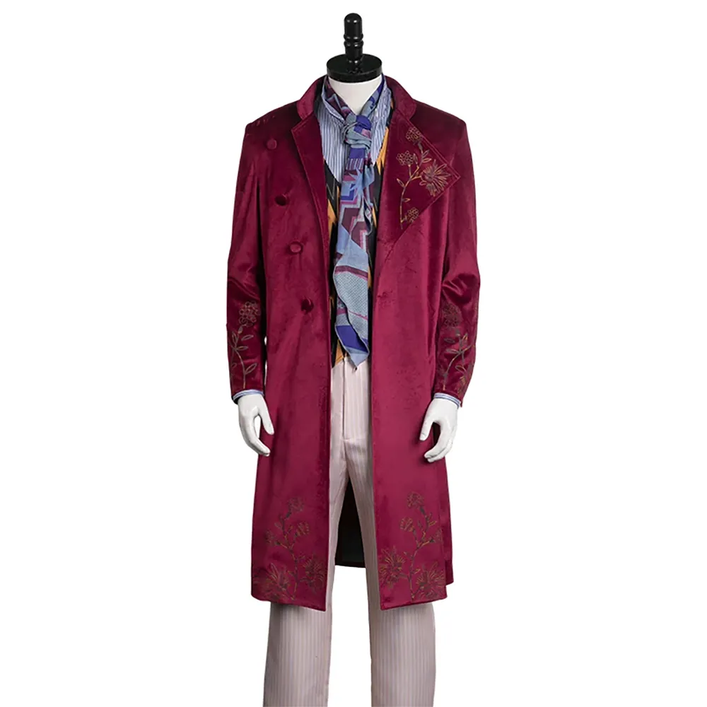 Timothee Willy Wonka Velvet Coat