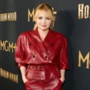 Elena Matei Robin Hood Premiere Red Leather Jacket