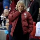 Emma Hayes Maroon Puffer Jacket