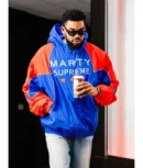 Timothee Chalamet Marty Supreme Orange & Blue Jacket Hoodie