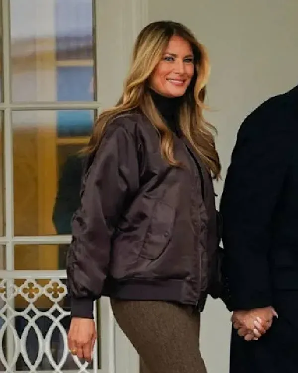 Melania Brown Bomber Jacket2025