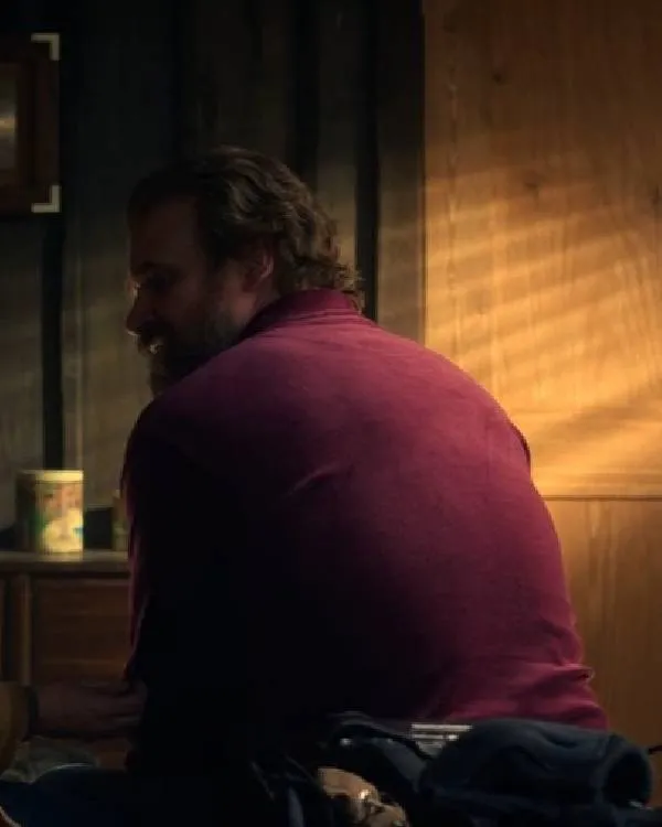 Stranger Things S05 David Harbour Purple Polo Shirt2025