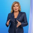 The Today Show Christine Romans Leather Blazer