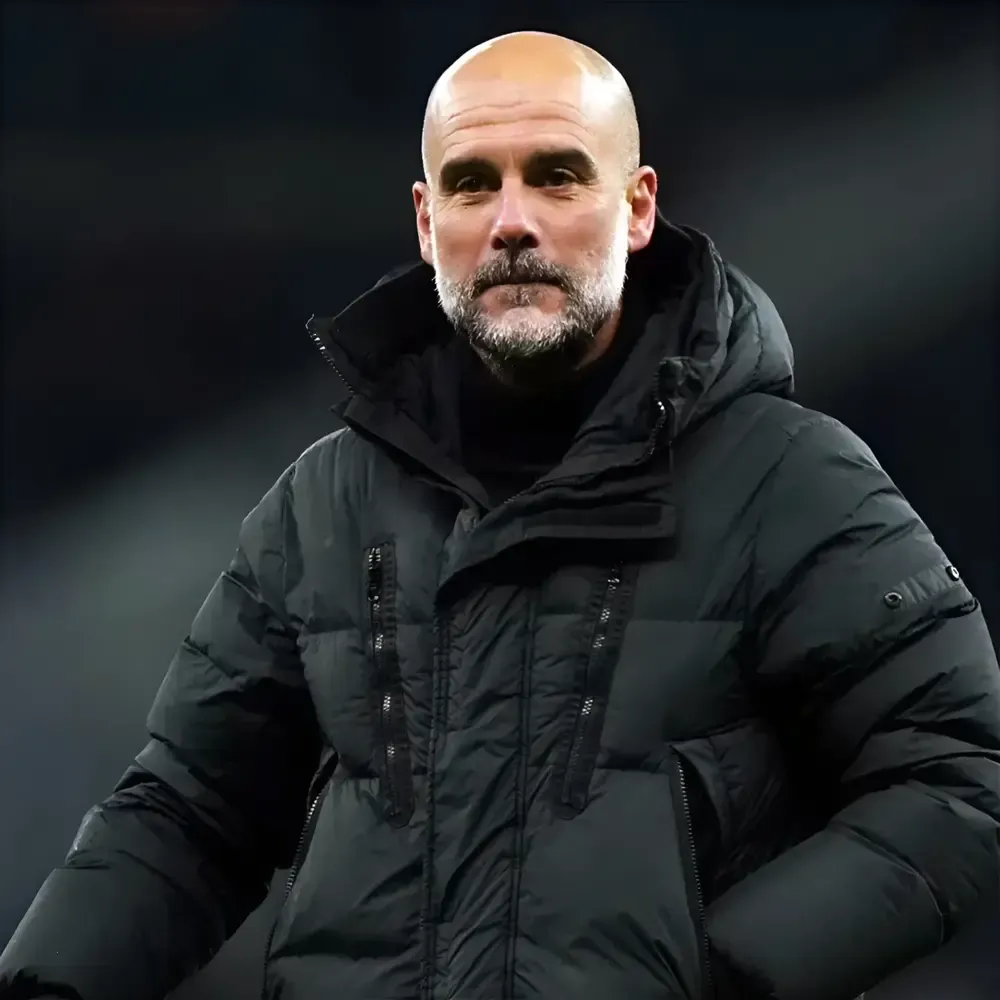 Pep Guardiola Black Puffer Coat