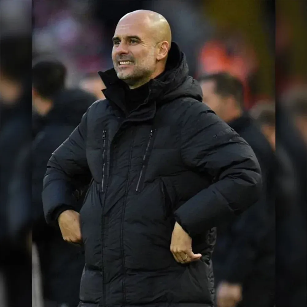 Pep Guardiola Black Puffer Coat2025