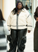 Abbott Elementary S05 Raven Goodwin Sherpa Moto Jacket