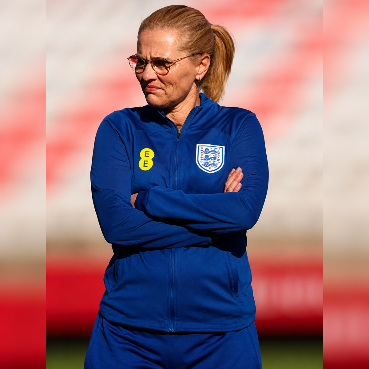 England Lionesses Sarina Wiegman Blue Track Jacket