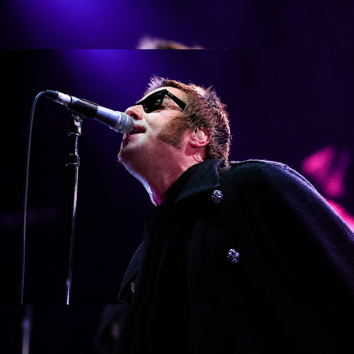 Oasis Liam Gallagher Black Wool Coat